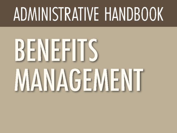 ADMINISTRATIVE HANDBOOK - BENEFITS MANAGEMENT course image
