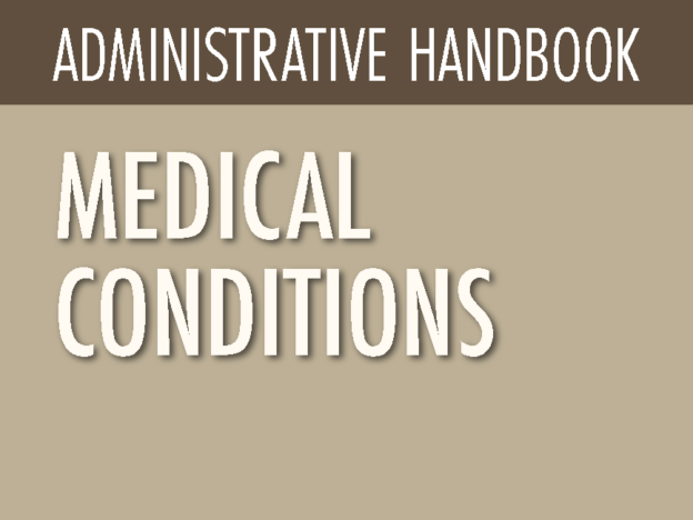 ADMINISTRATIVE HANDBOOK - MEDICAL CONDITIONS course image